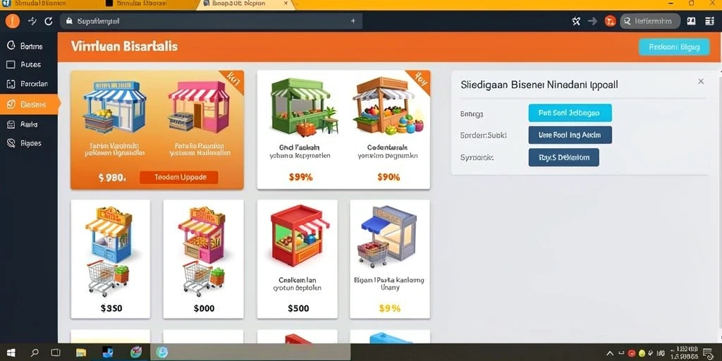 Tampilan menu awal yang atraktif dan mudah dinavigasi.