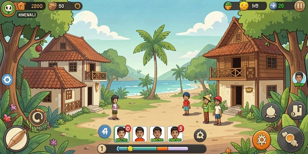 Tampilan awal yang menarik dengan efek visual menawan.