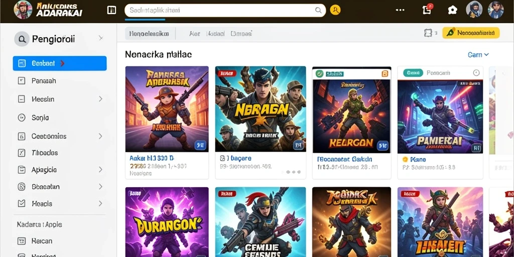 Tampilan awal game dengan karakter utama.