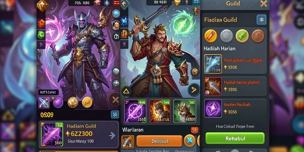 Tampilan grafis yang menarik dan penuh warna.