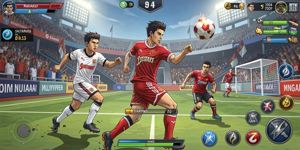 Tampilan utama aplikasi dengan karakter menarik.