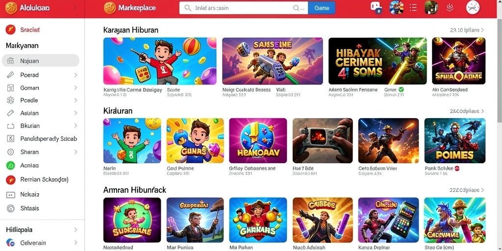 Tampilan antarmuka permainan yang menarik.